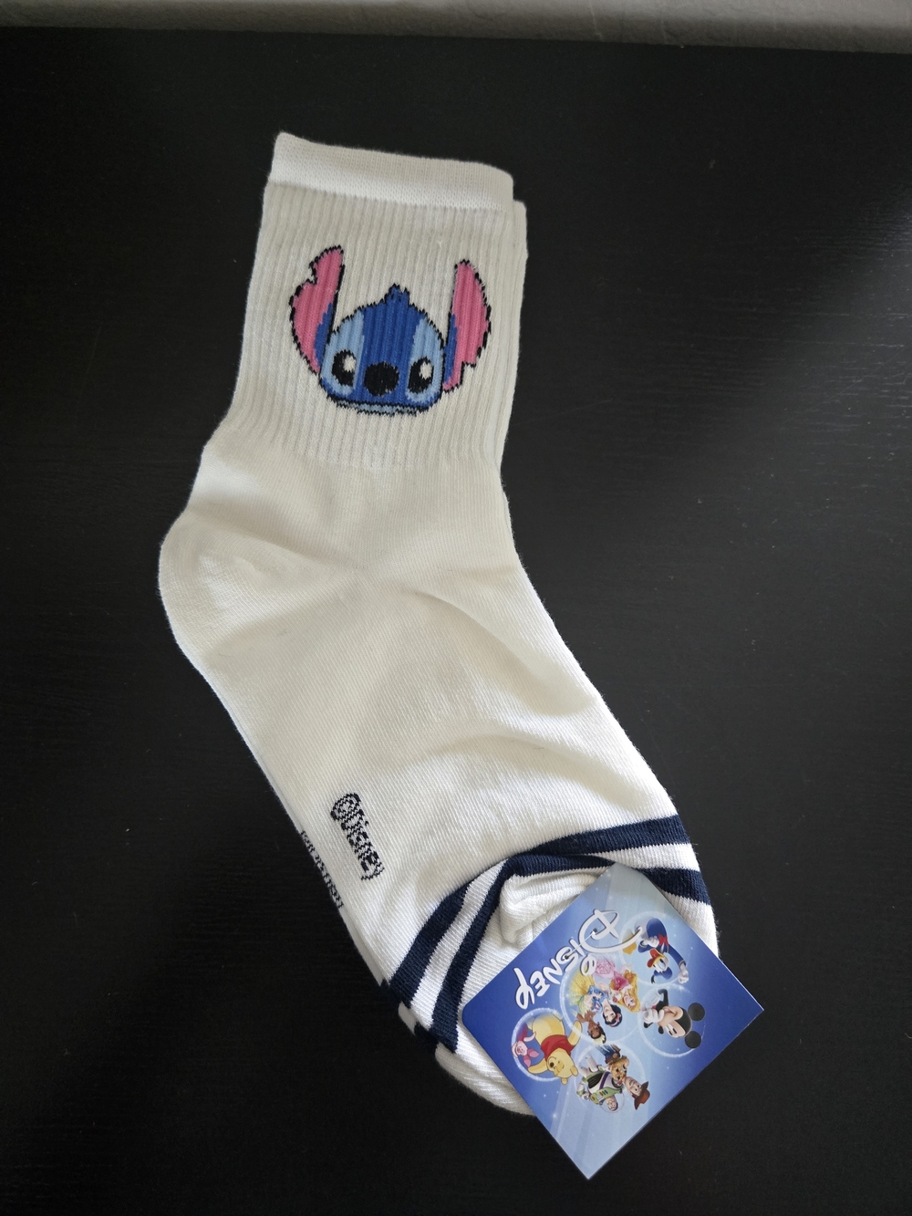 Disney Lilo And Stitch Crew Socks with Blue and Pink Accent